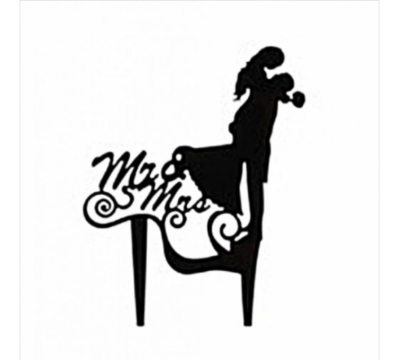 Svadobný zápich - MR & MRS čierny